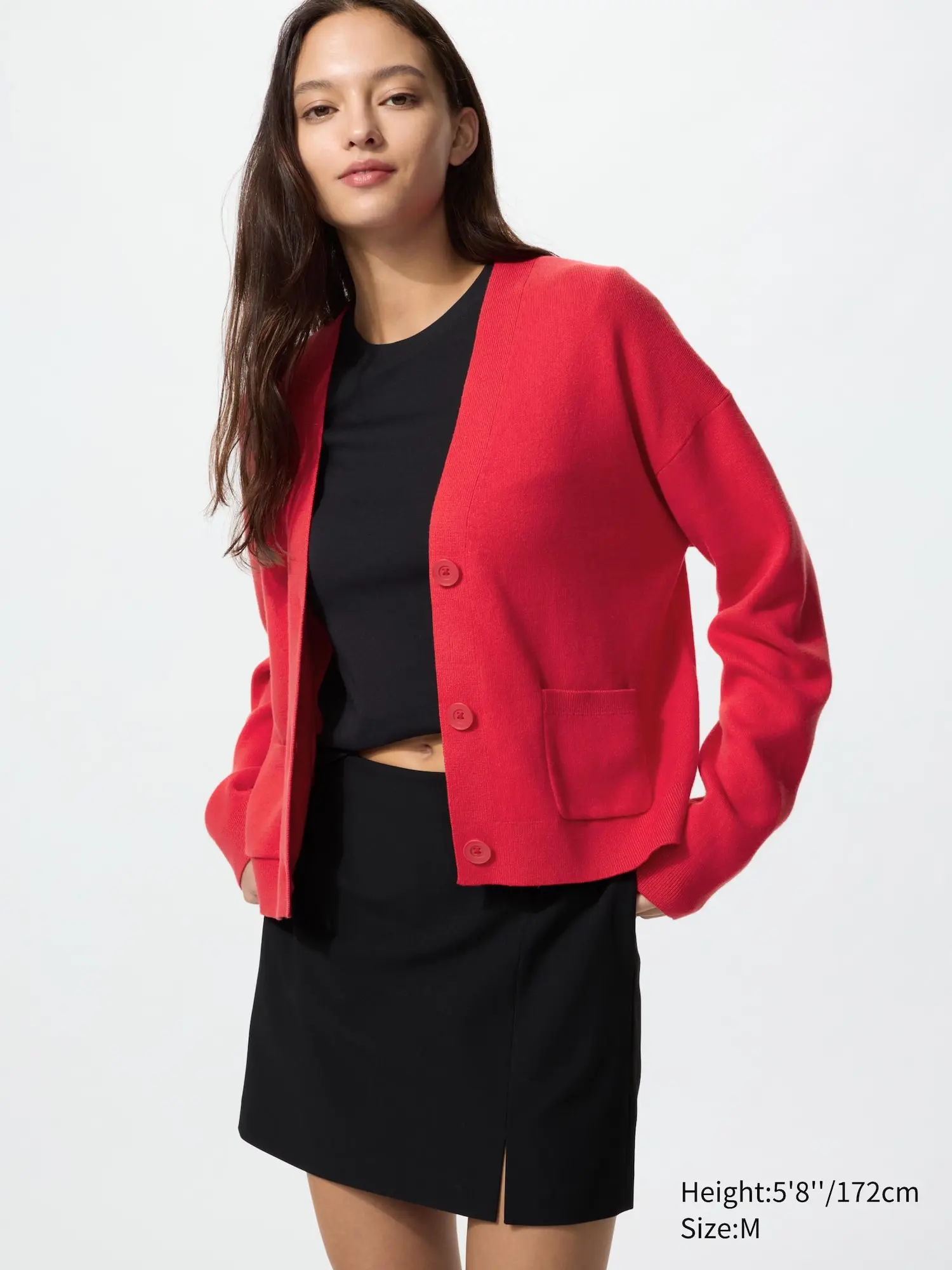 Smooth Cotton V-Neck Cardigan