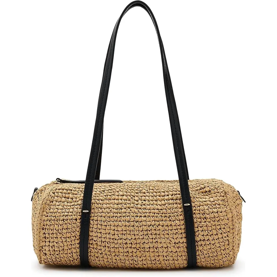 The Brioche Shoulder Bag in Raffia