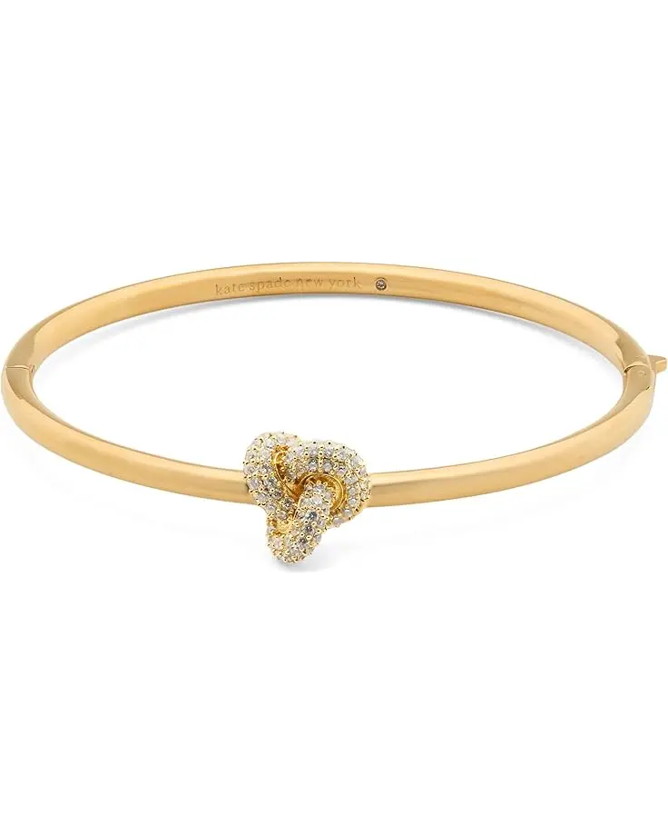Double Knot Pave Hinged Bangle