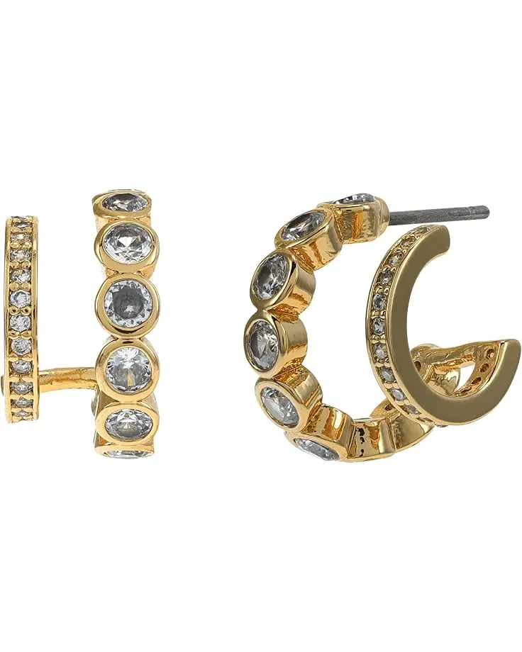 Dazzle Double Huggies Earrings