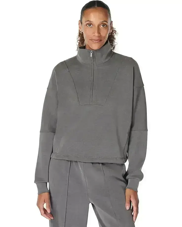 Women's Sweaty Betty Sand Wash Funnel Neck Half Zip