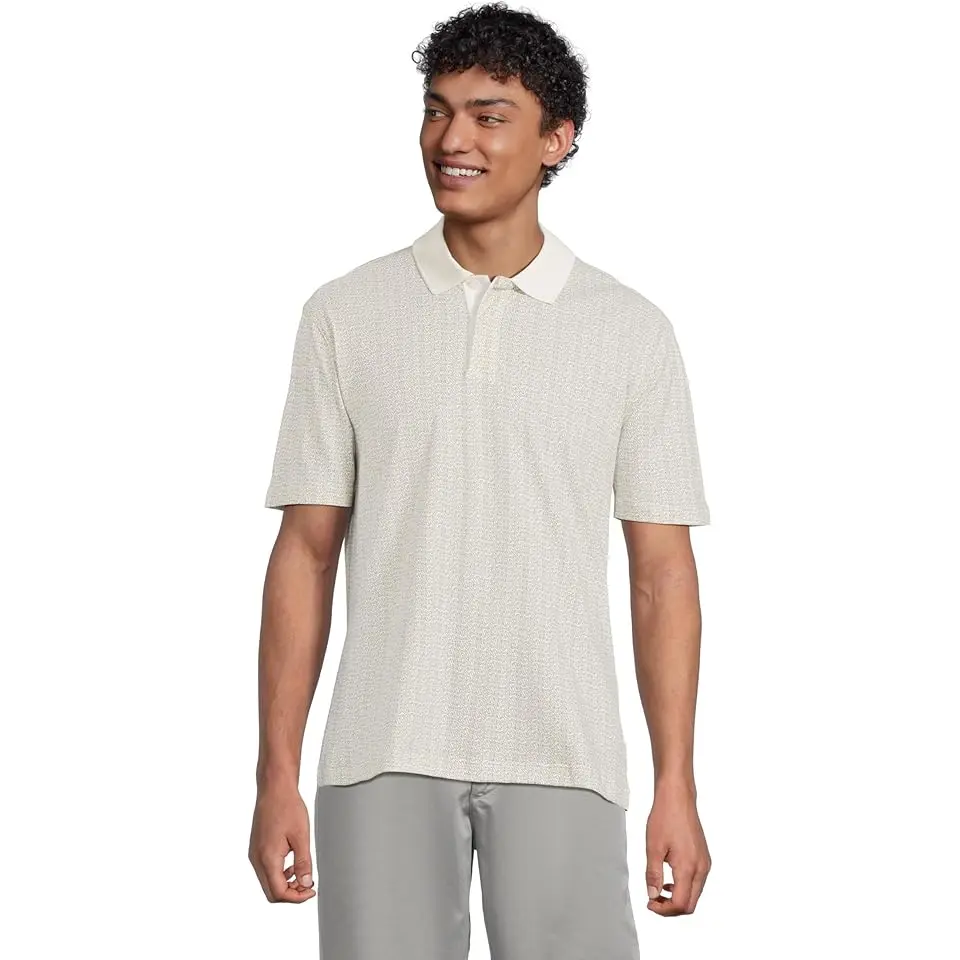 Micro Allover Printed Pique Polo