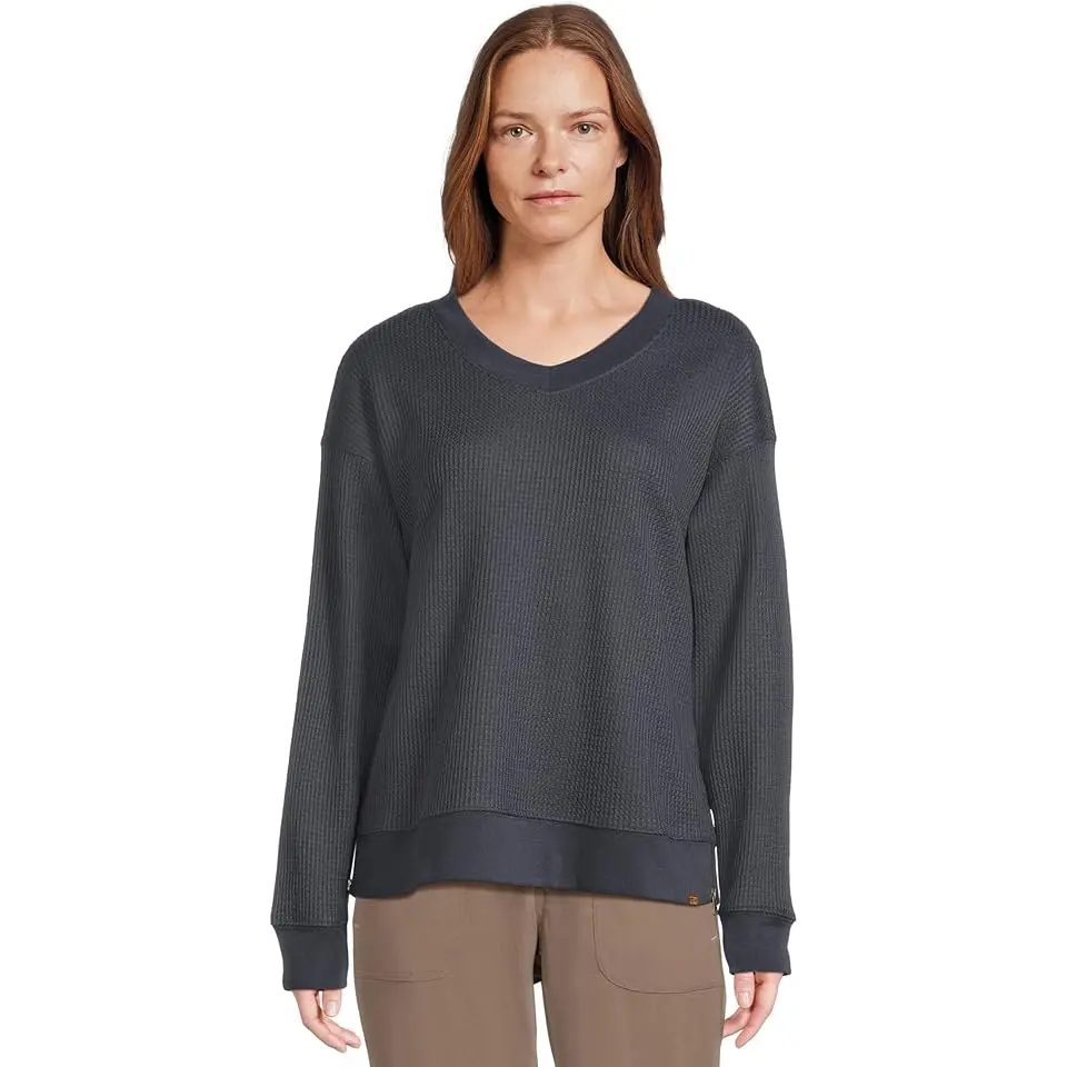 Birchwood Brushed Waffle V-Neck