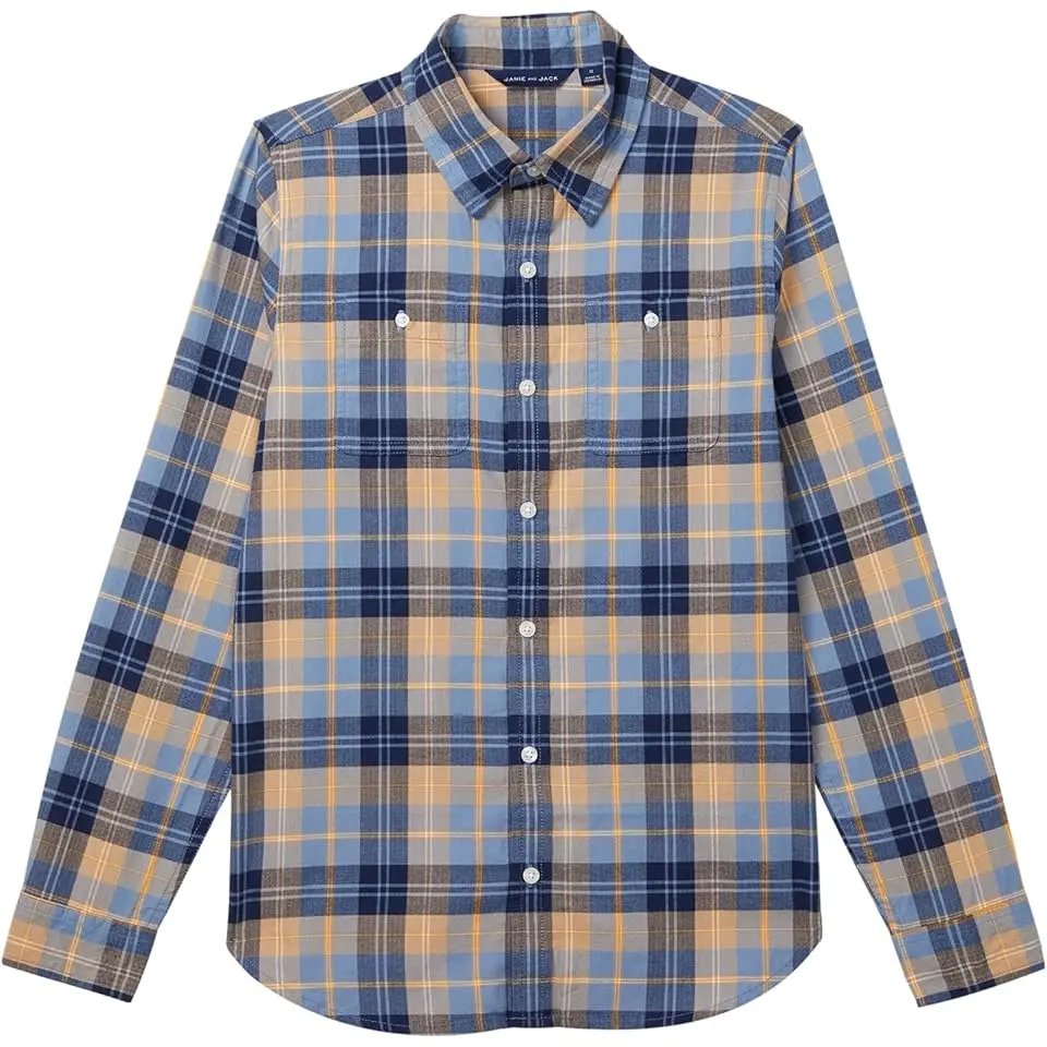 Twill Plaid Woven Top (Toddler/Little Kid/Big Kid)
