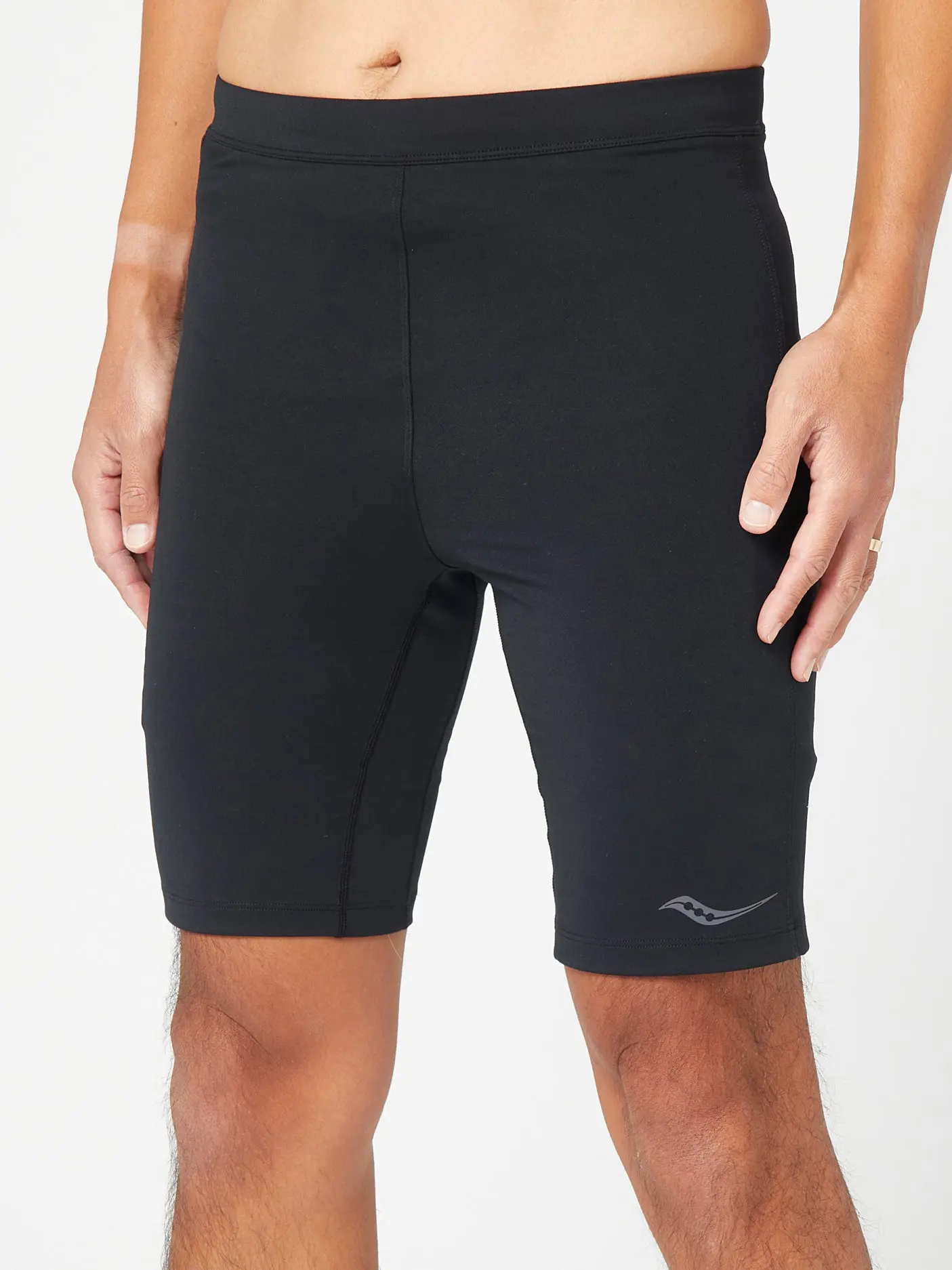 Saucony Men's Fortify Half Tight w/Brief Black