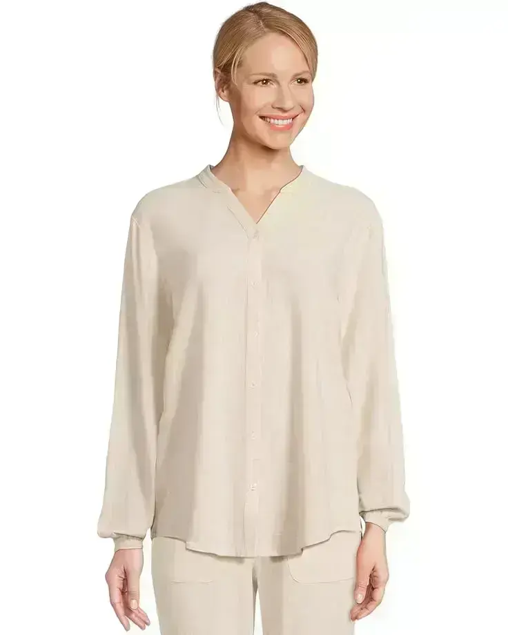 Women's Barefoot Dreams Linen Blend Blouse