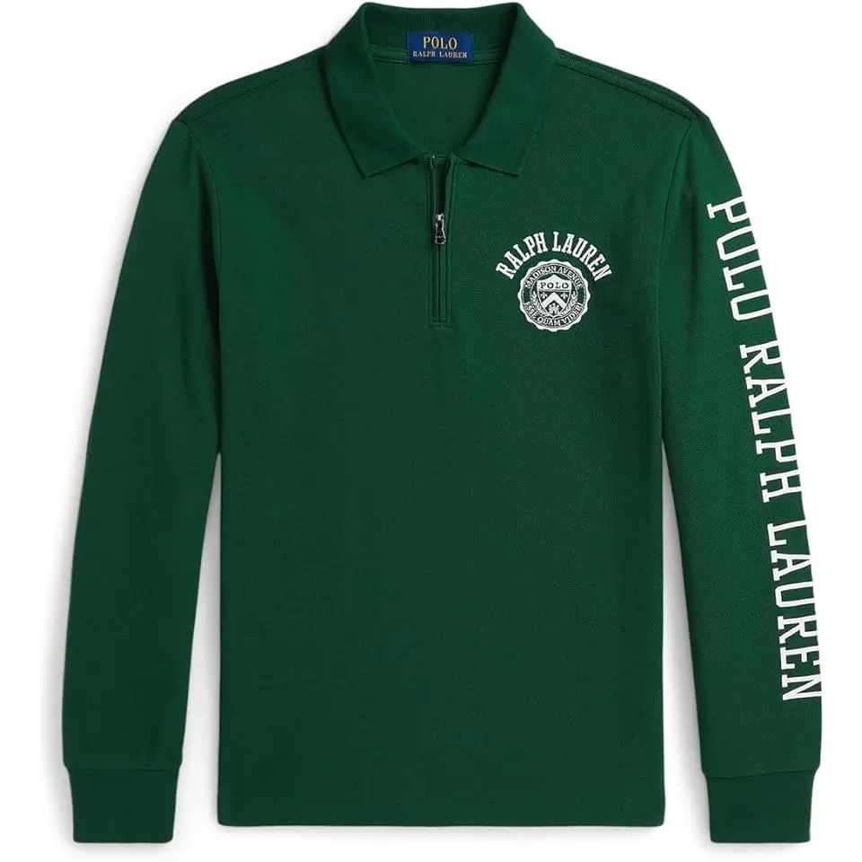 Logo Cotton Mesh Polo Shirt (Big Kid)