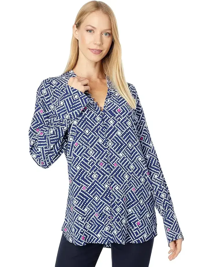 Women's Hatley Carmen Blouse - Fedora Ikat