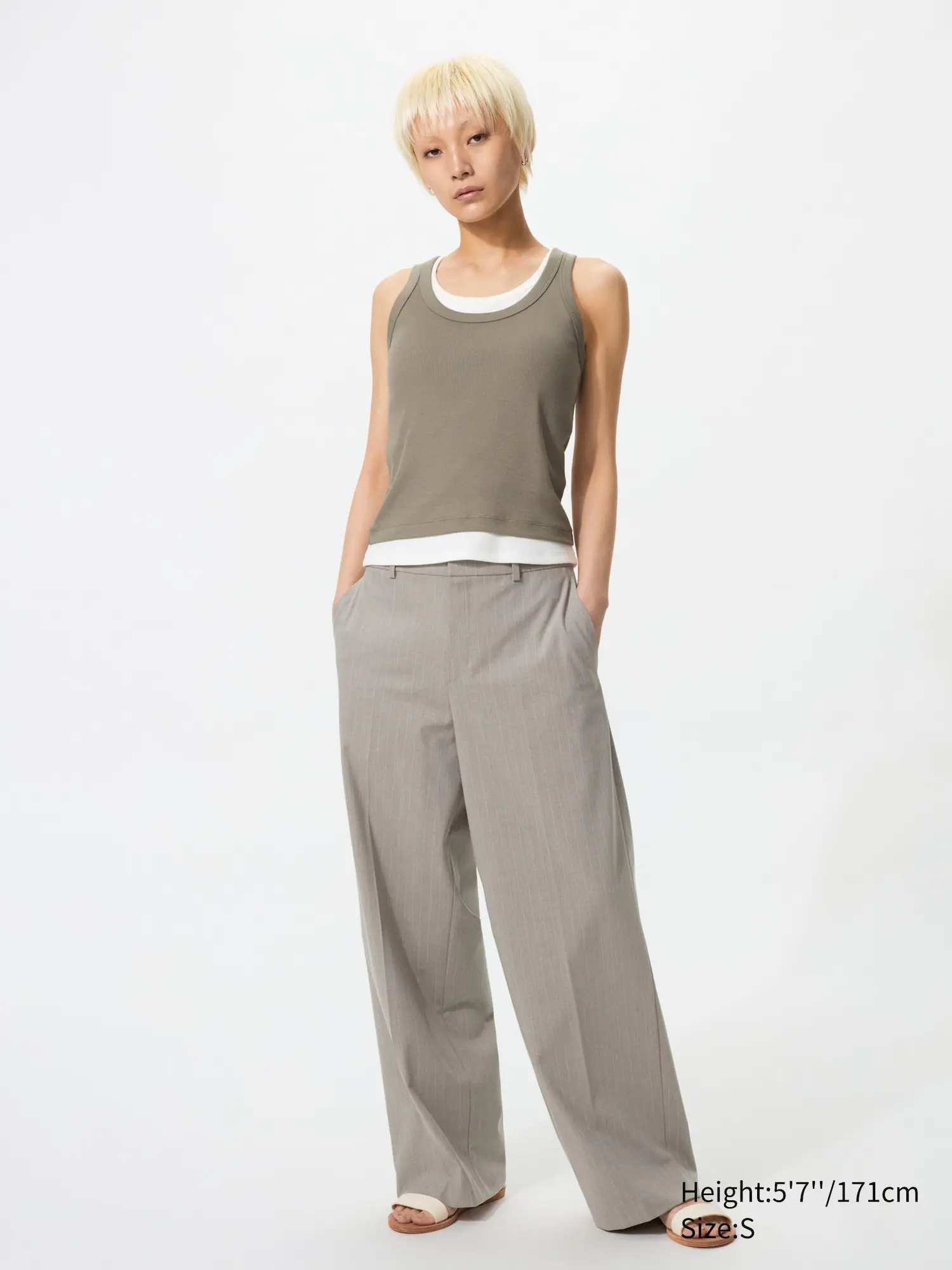Smart Wide Pants | Striped