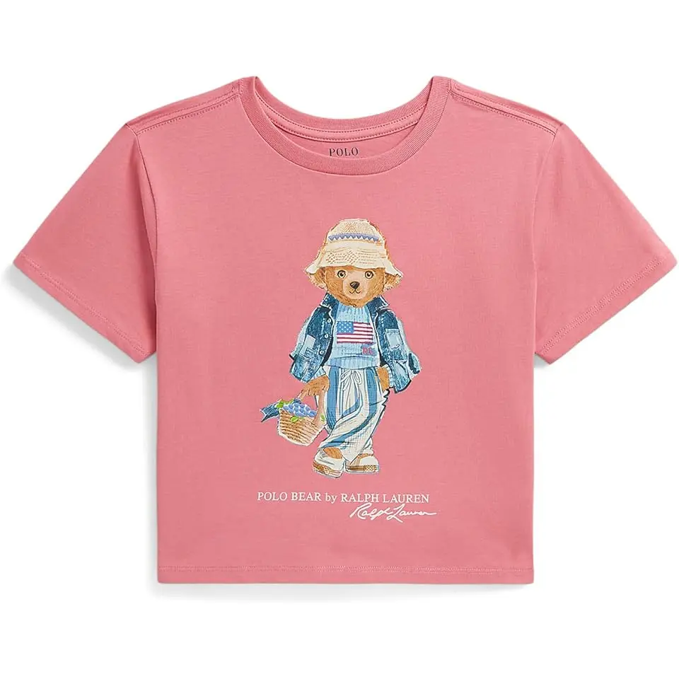 Polo Bear Cotton Jersey Boxy Tee (Big Kid)