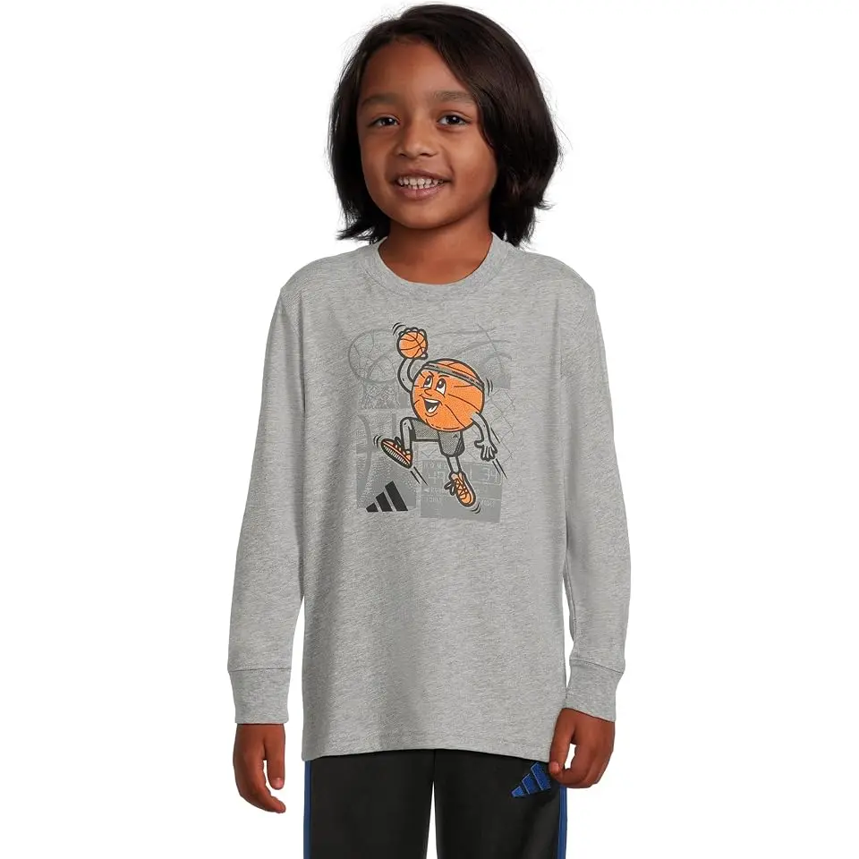 Long Sleeve Sport Graphic Heather Tee (Toddler/Little Kid)