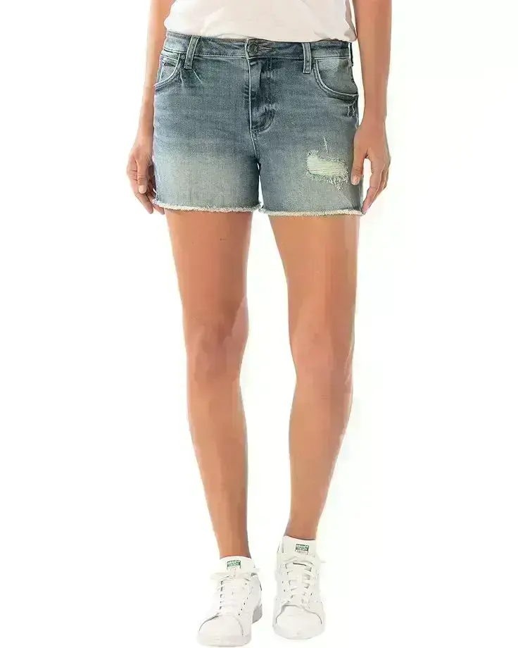 Women's KUT from the Kloth Gidget High-Rise Fray Jean Shorts