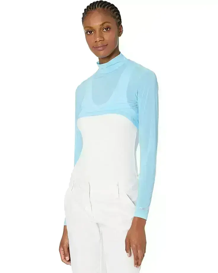 Women's Jamie Sadock Sunsense® 35 SPF Lightweight Long Sleeve Mock Neck Crop Layering Top