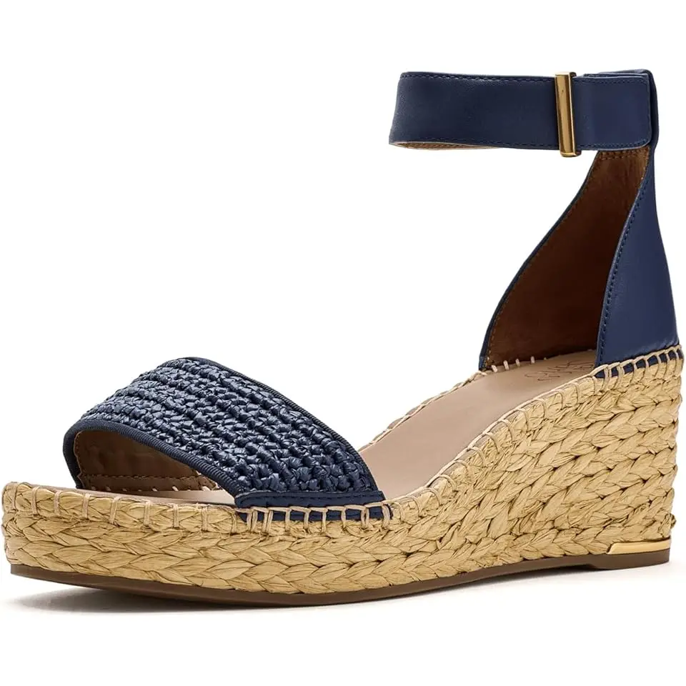 Clemens Raffia Espadrille Wedge Heel Sandals