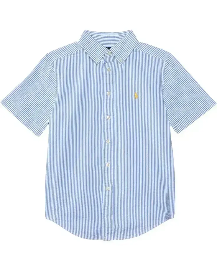 Polo Ralph Lauren Kids Striped Seersucker Short-Sleeve Shirt (Big Kid)