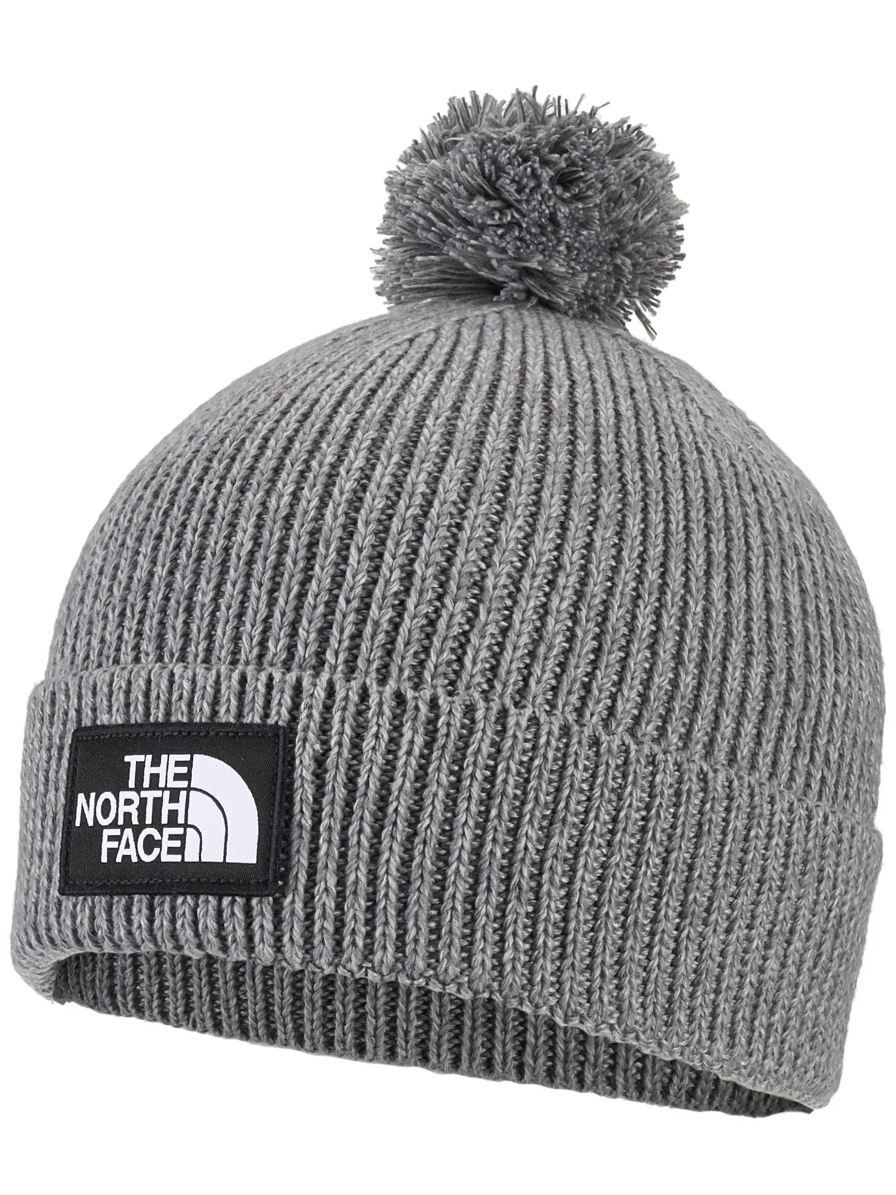 The North Face Logo Box Pom Beanie