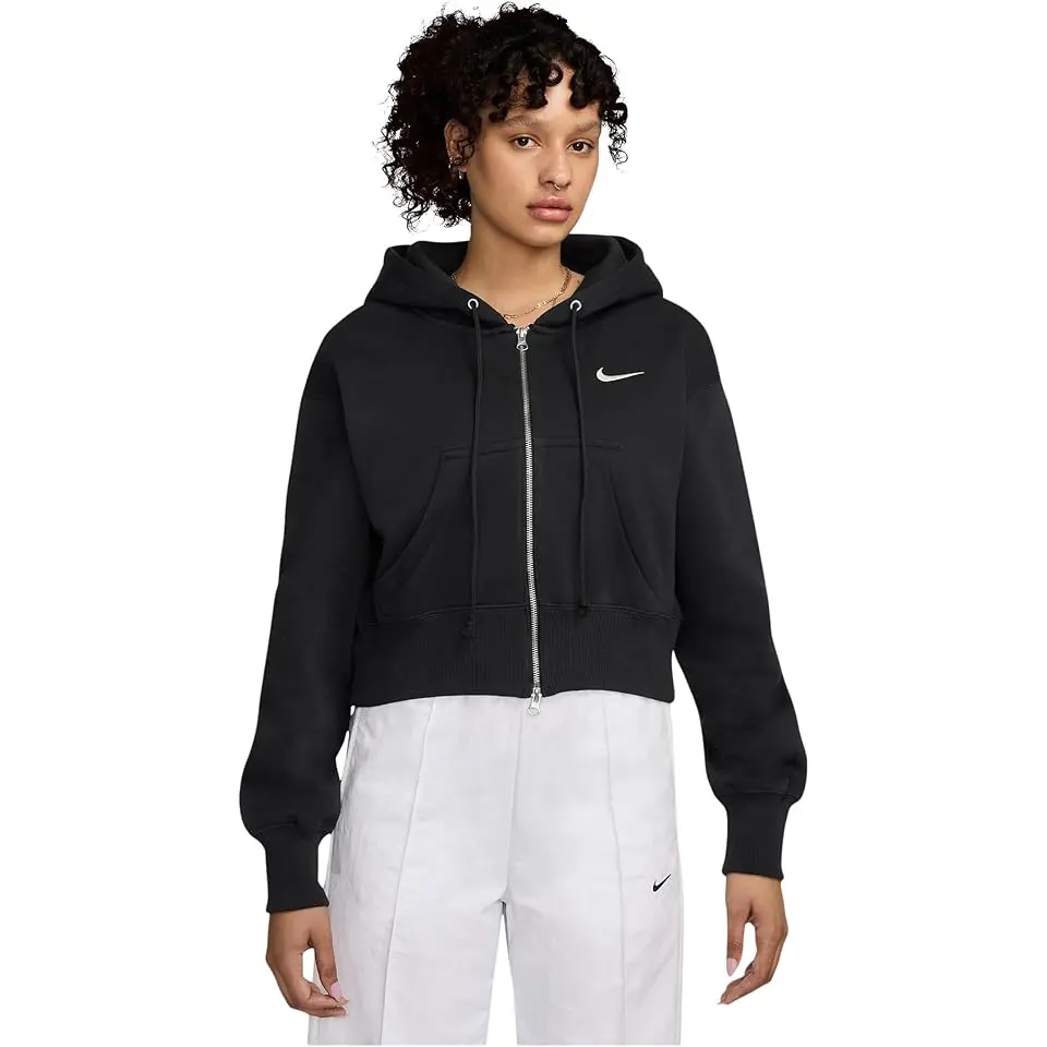 Sportswear Phoenix Fleece Loose Full-Zip Crop Hoodie