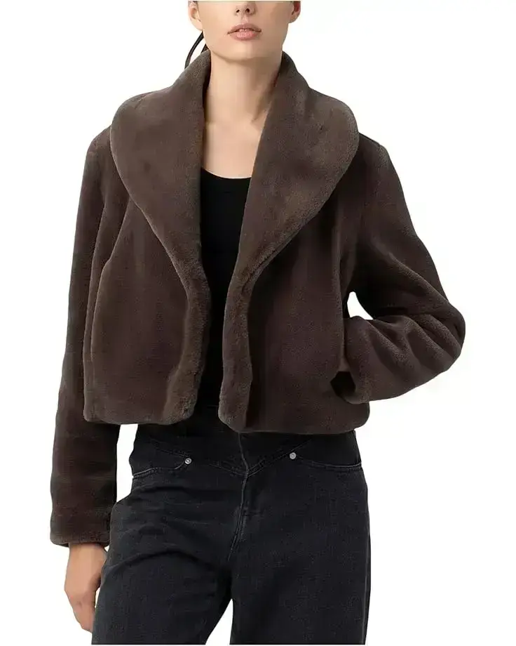Women's Blank NYC Faux Fur Cropped Jacket