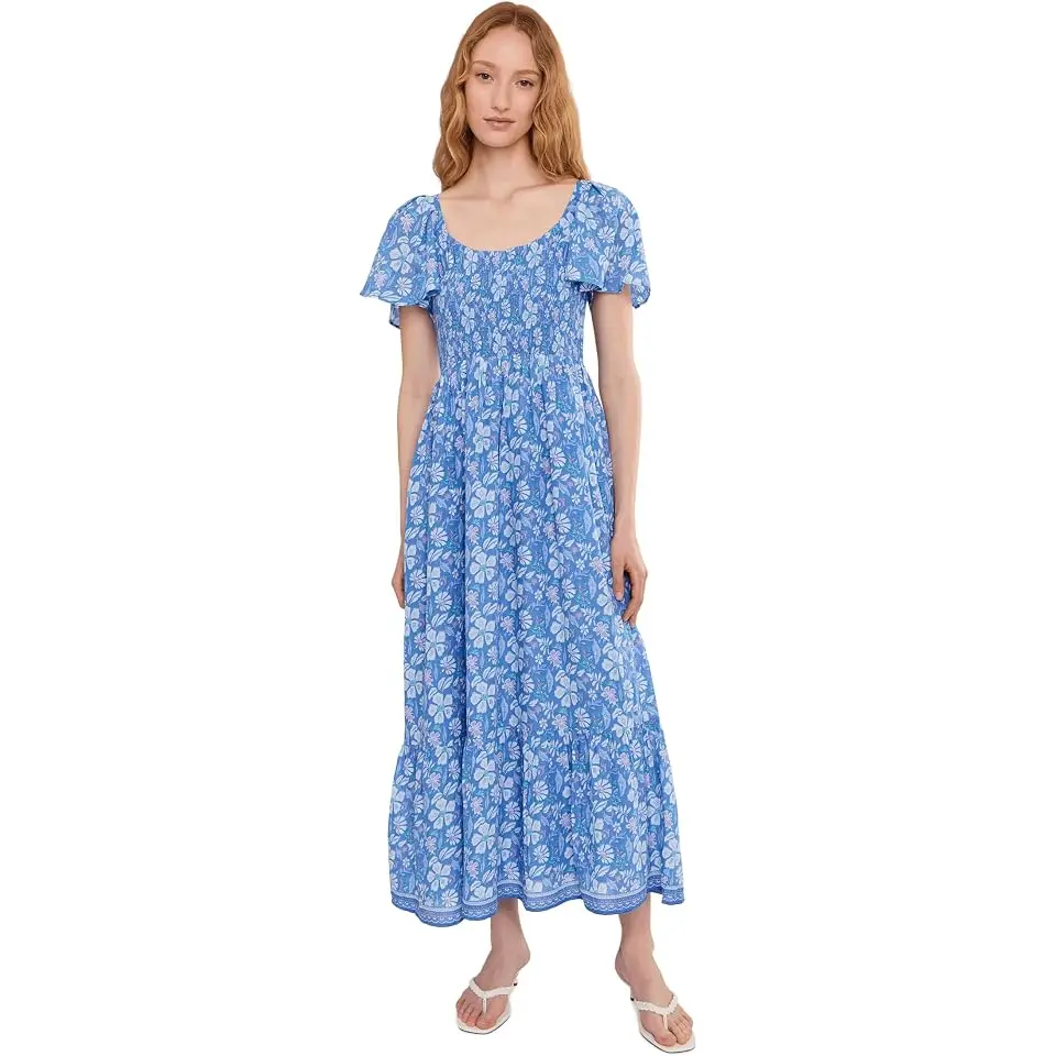 Flutter Sleeve Maxi Dress