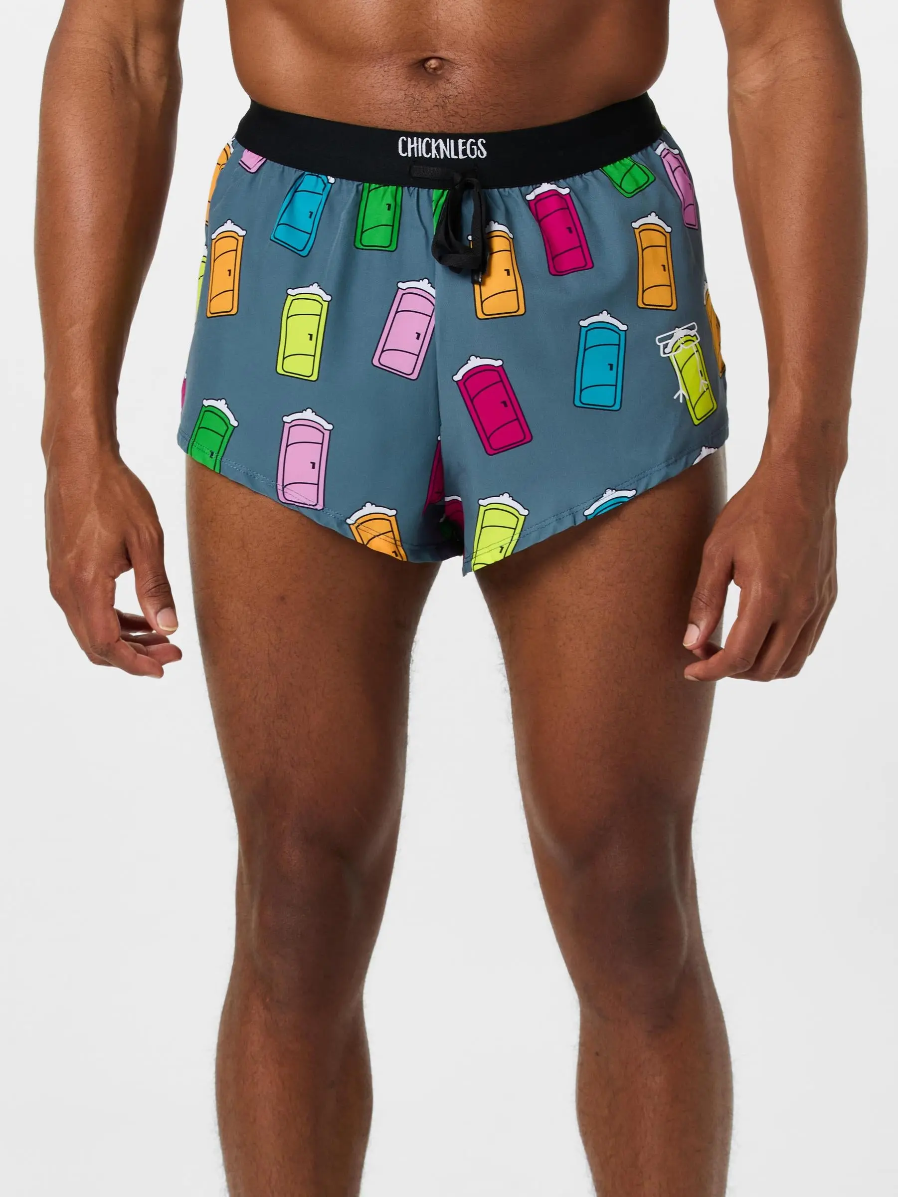 ChicknLegs Men's Porta-Potty 2" Split Shorts