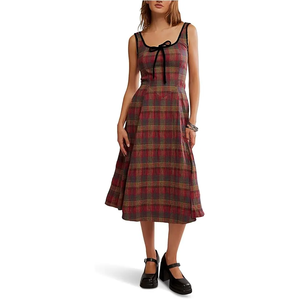 Freya Plaid Midi