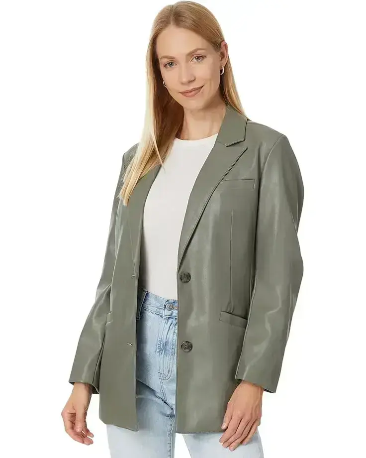 Women's Levi's® Faux Leather Single Breasted Blazer