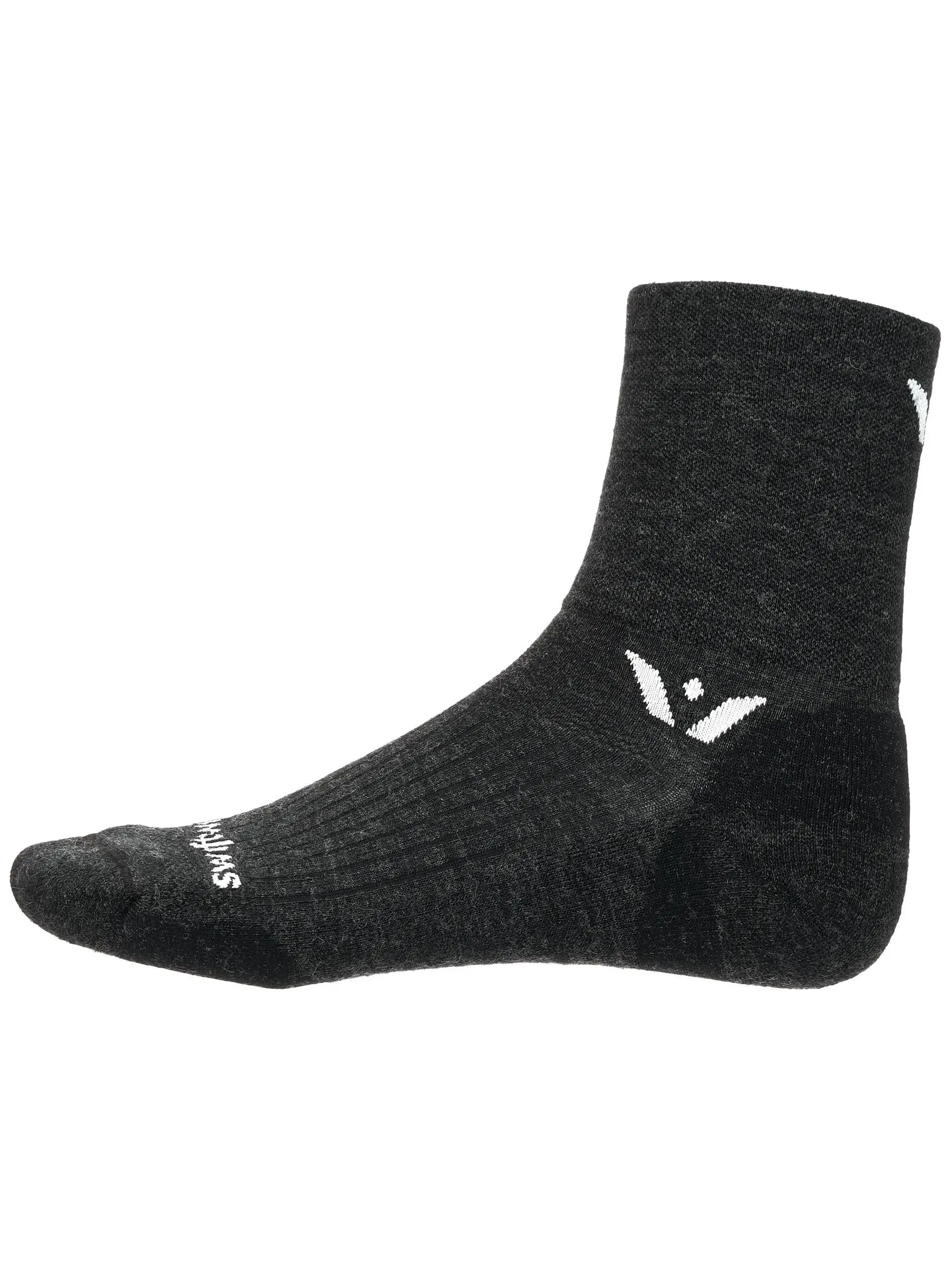 Swiftwick Pursuit Quarter Crew High Socks Coal