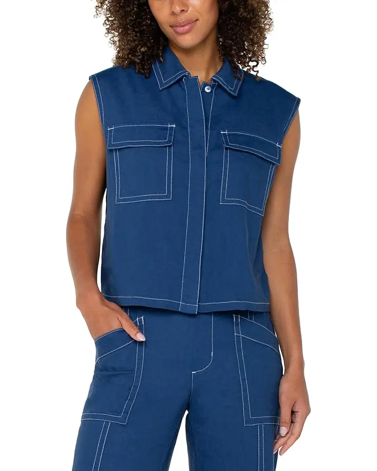 Women's Liverpool Los Angeles Sleeveless Cargo Shirt