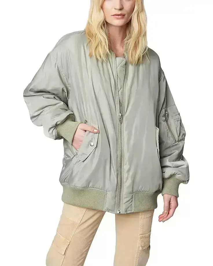 Women's Blank NYC Nylon Bomber