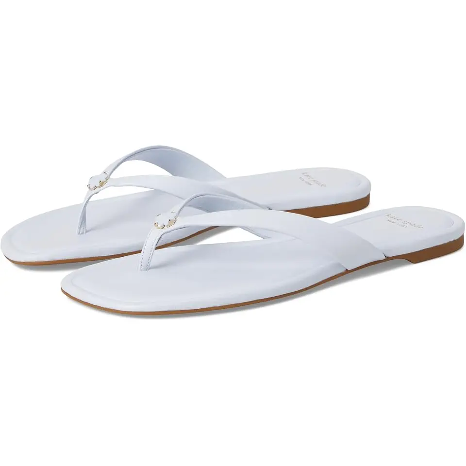 Spade Flower Smooth Leather Flip-Flop