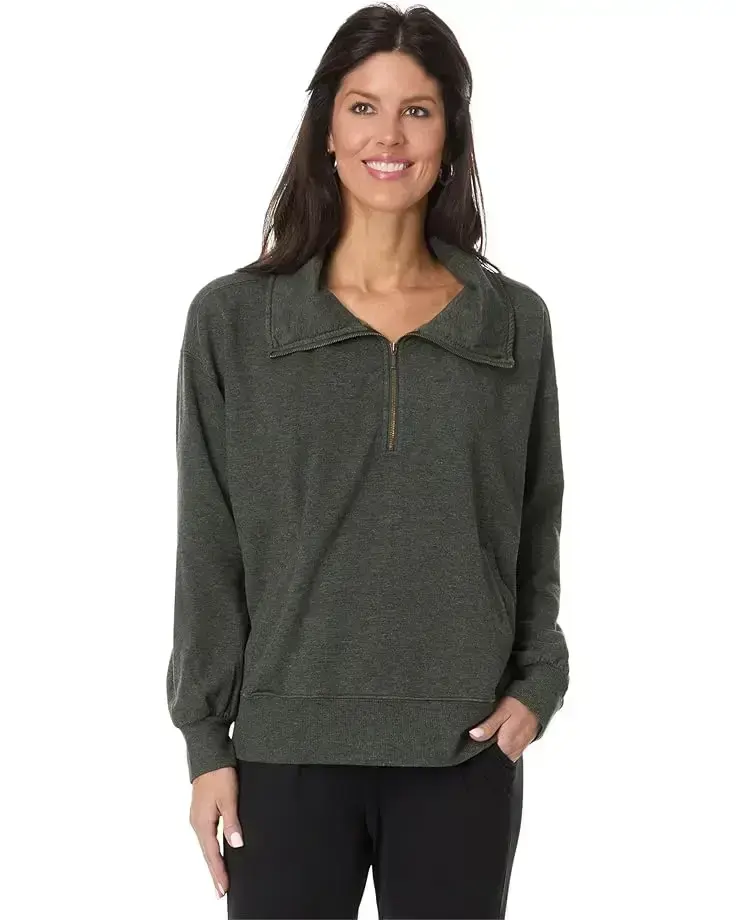 Women's Mod-o-doc Long Sleeve Zipped-Up Collar Sweatshirt