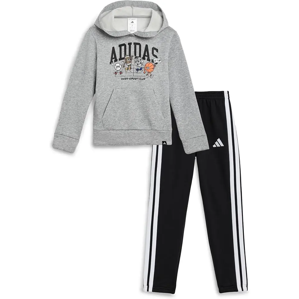 Graphic Heather Fleece Pullover & Joggers Set (Toddler/Little Kid)
