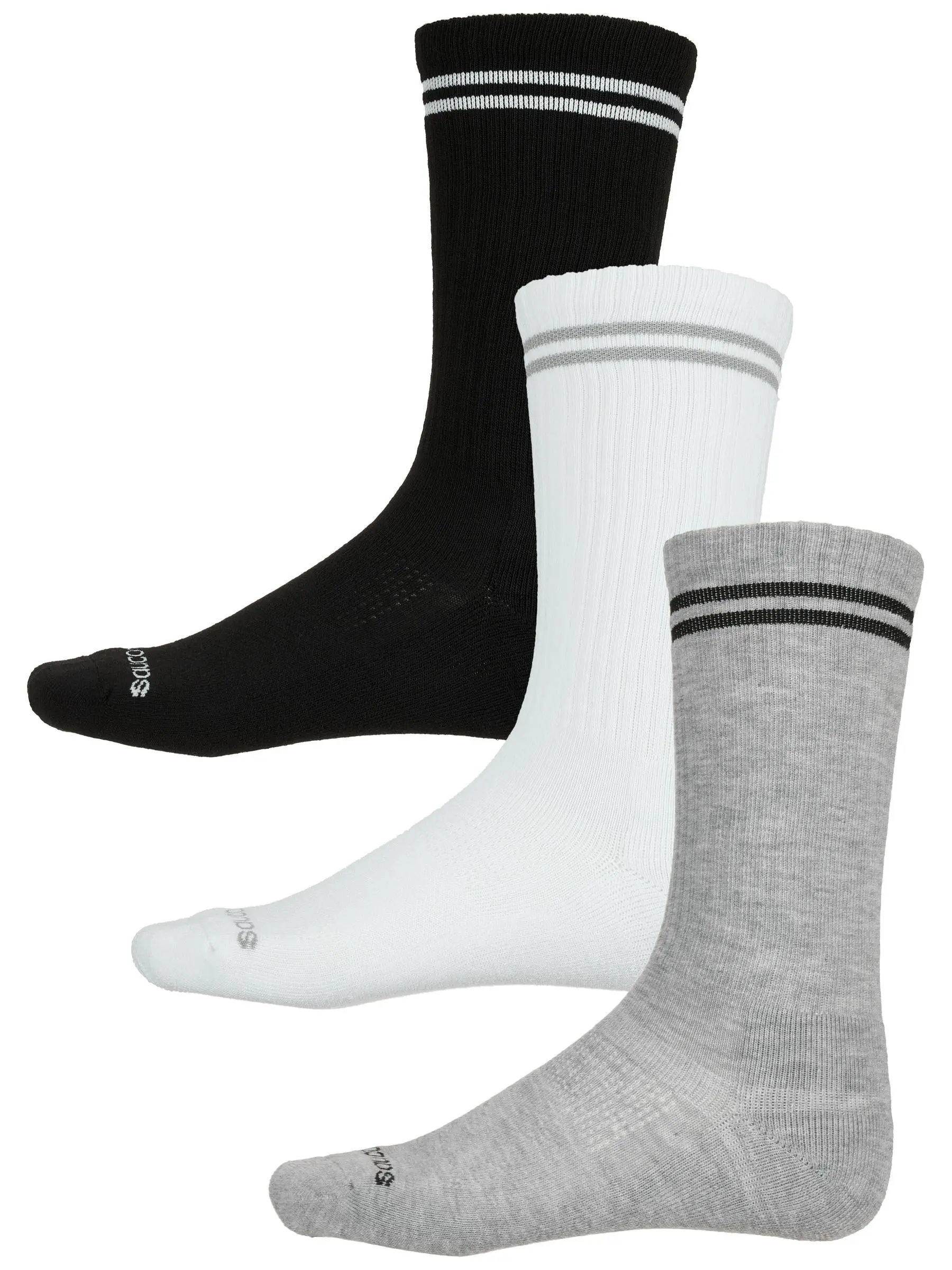 Saucony Inferno Cushion Crew Socks 3-Pack Assorted