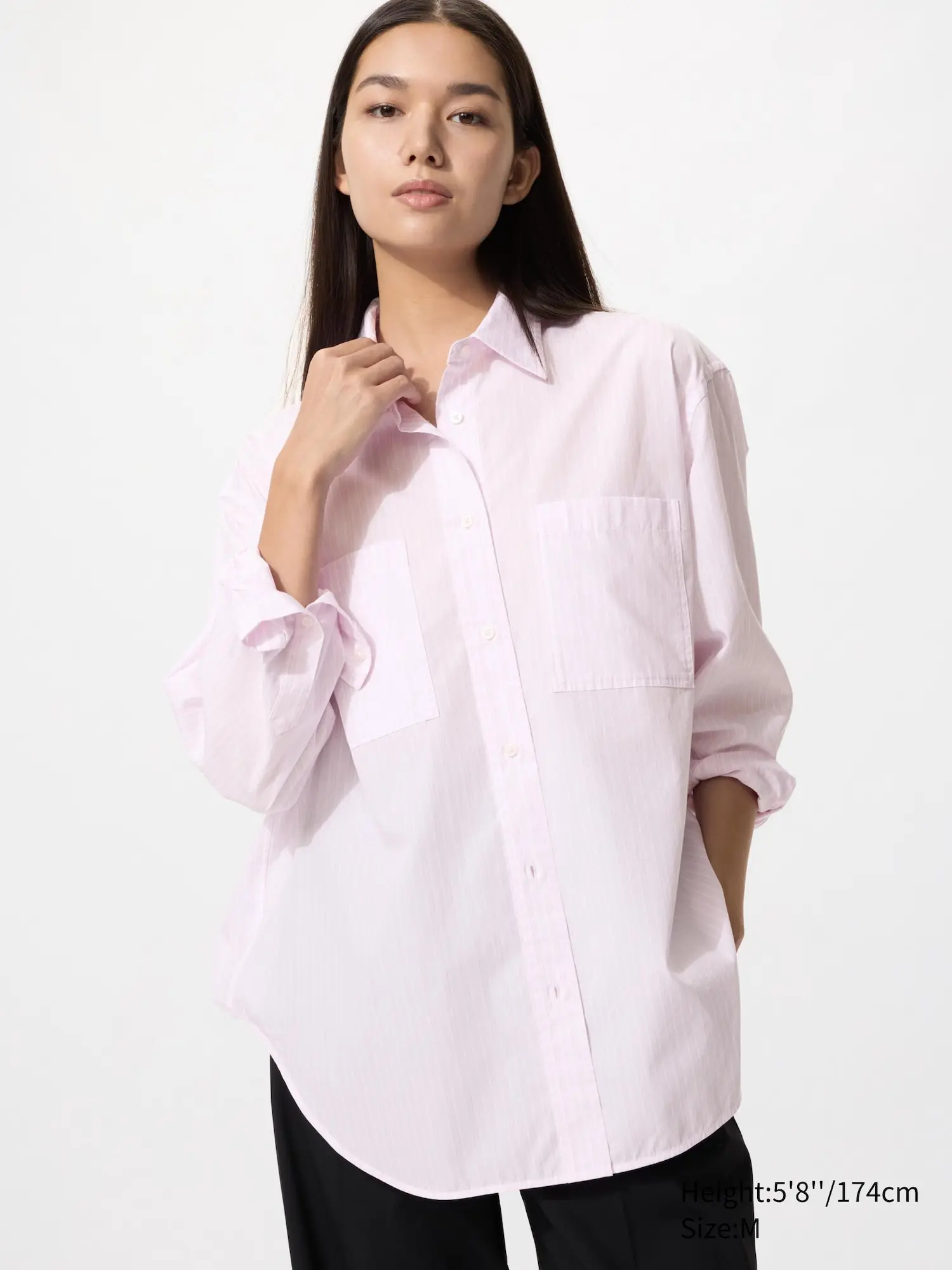 Cotton Oversized Shirt | Striped