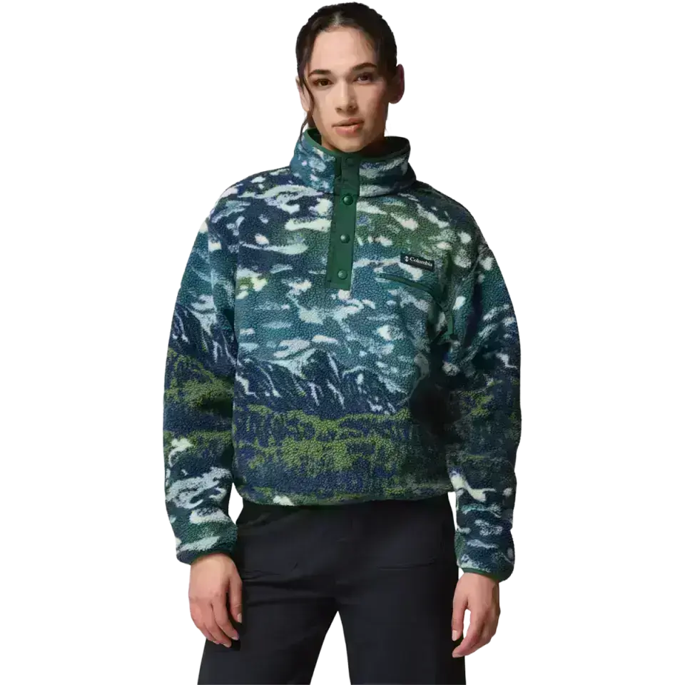 Women's Helvetia II Printed Crop 1/2 Snap Pullover