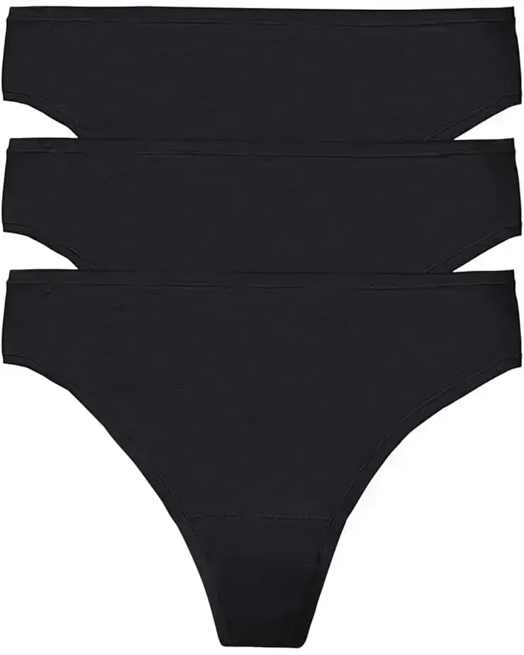 Women's Natori Bliss Bare Cotton Thong 3-Pack