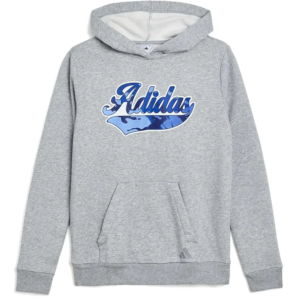 Graphic Heather Fleece Hooded Pullover (Big Kid)