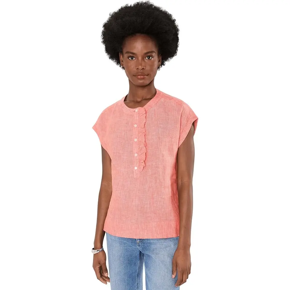 Coastalina Short Sleeve Ruffle Top