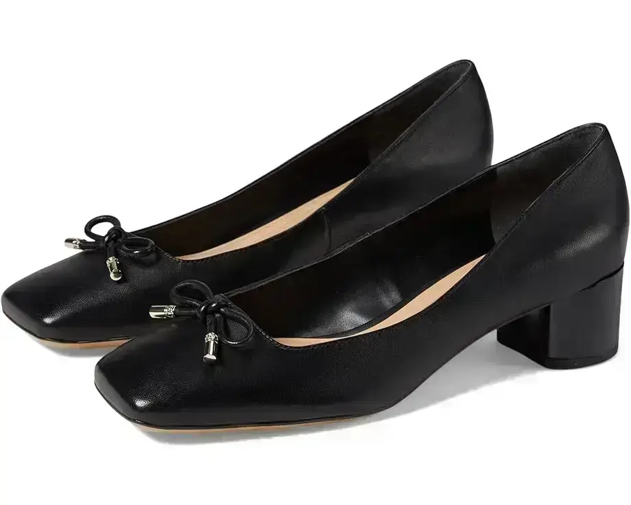 Women's Franco Sarto Natalia Square Toe Block Heel Pumps with Bow