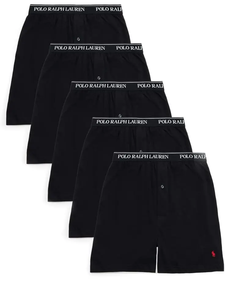 Classic Fit Cotton Knit Boxer 5 Pack
