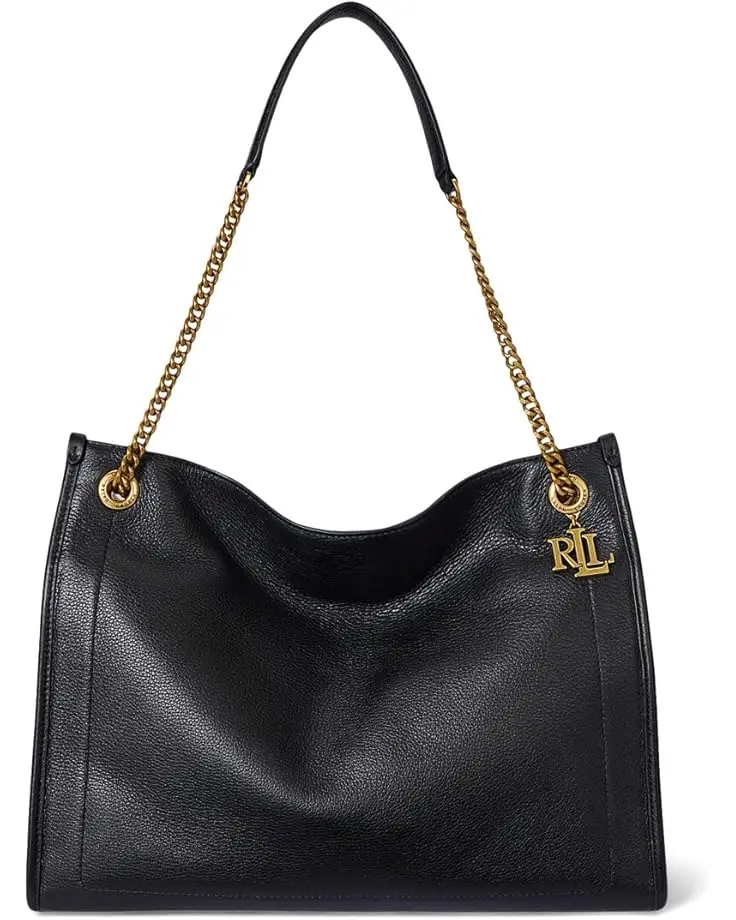 Women's Lauren Ralph Lauren Pebbled Leather Large Bradley Tote Bag