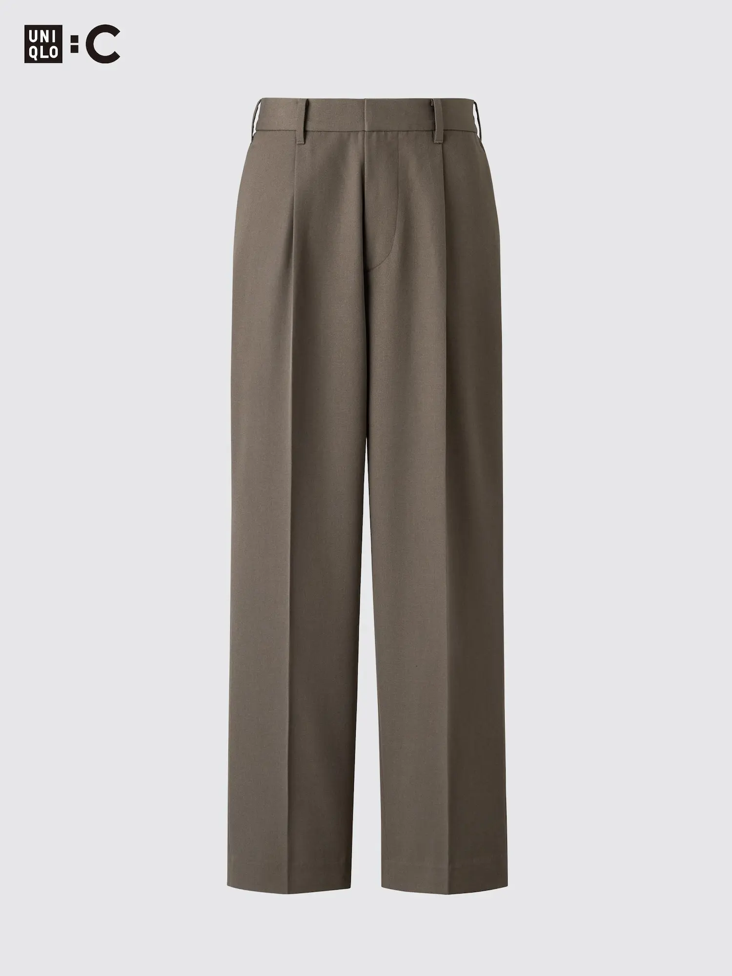 Unisex Pleated Wide Tapered Pants