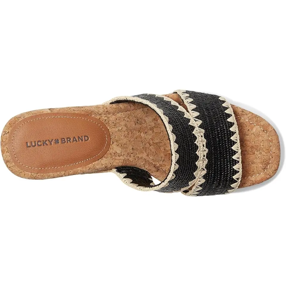 Vickta Woven Band Cork Wedge Sandals