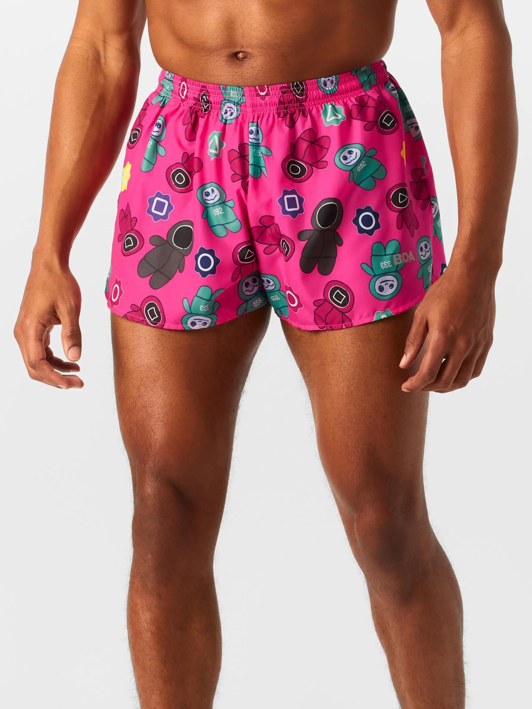 BOA Men's 3" Half Split Short Red Stop Green Go
