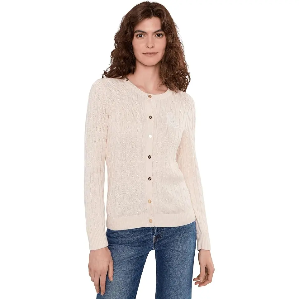 Cable-Knit Cotton-Blend Cardigan