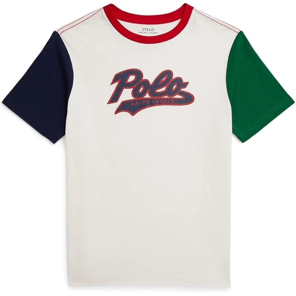 Logo Color-Blocked Cotton Tee (Big Kid)