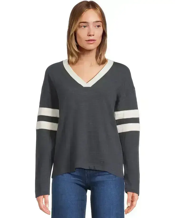 Women's Faherty Sunwashed Slub V-neck