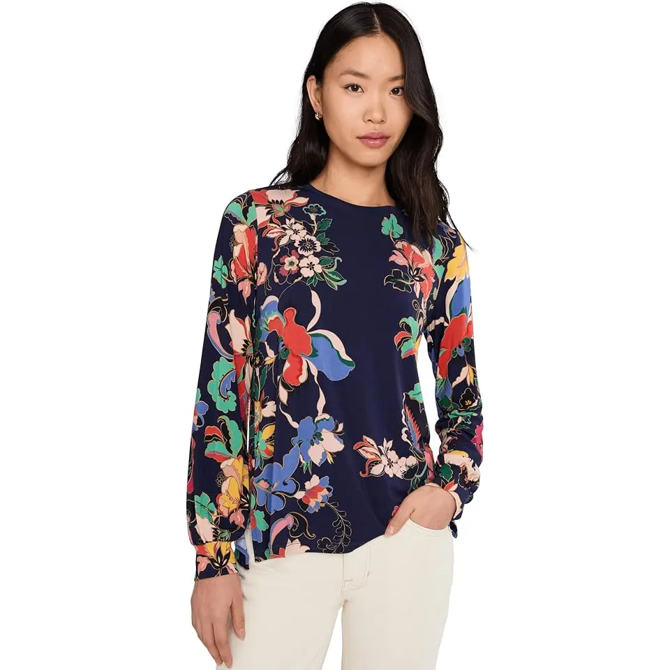 The Janie Favorite Puff Sleeve Mock Neck - Vista Pa