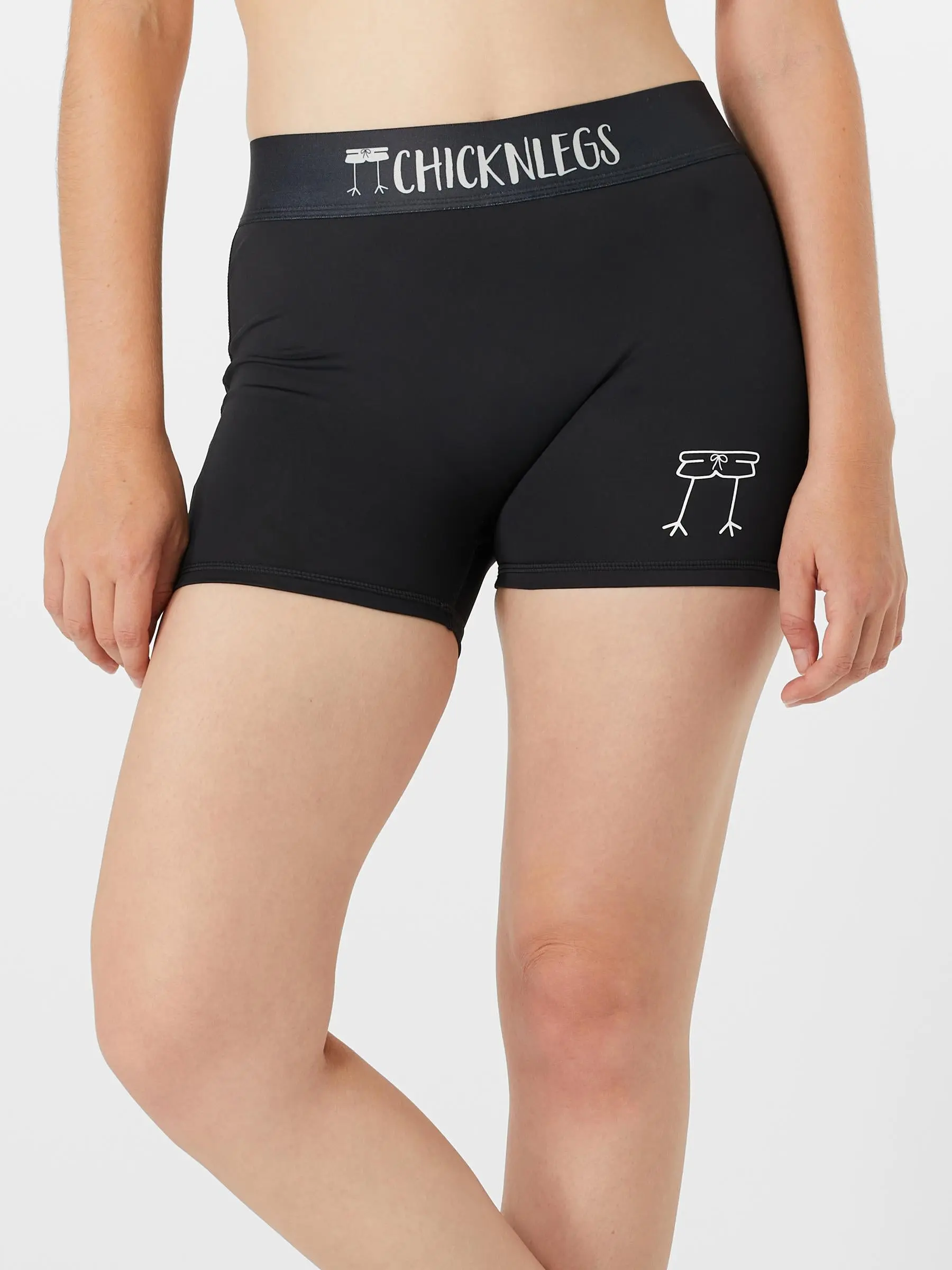 ChicknLegs Women's Black 3" Compression Shorts