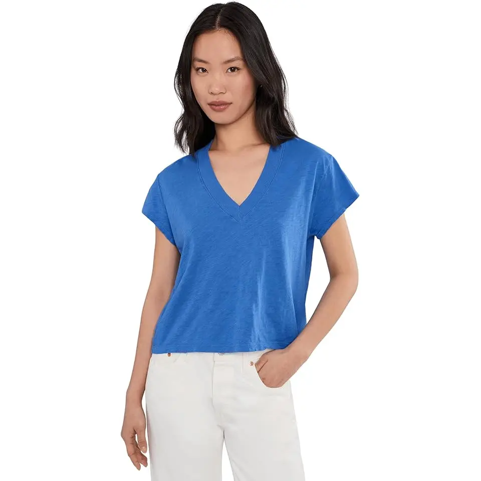 Harlan Cropped V-Neck Tee
